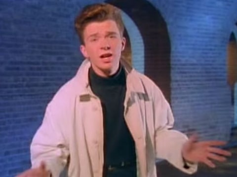 rick astley never gonna let you down Blank Meme Template