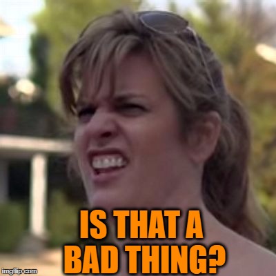 seriously? | IS THAT A BAD THING? | image tagged in seriously | made w/ Imgflip meme maker