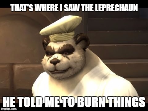 THAT'S WHERE I SAW THE LEPRECHAUN; HE TOLD ME TO BURN THINGS | image tagged in nomi | made w/ Imgflip meme maker