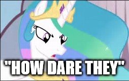 MLP | "HOW DARE THEY" | image tagged in mlp | made w/ Imgflip meme maker