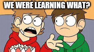Eddsworld | WE WERE LEARNING WHAT? | image tagged in eddsworld | made w/ Imgflip meme maker
