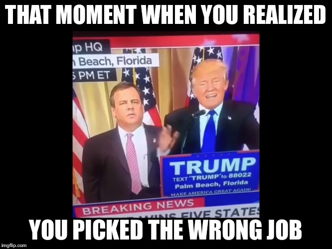 THAT MOMENT WHEN YOU REALIZED; YOU PICKED THE WRONG JOB | image tagged in that moment when | made w/ Imgflip meme maker