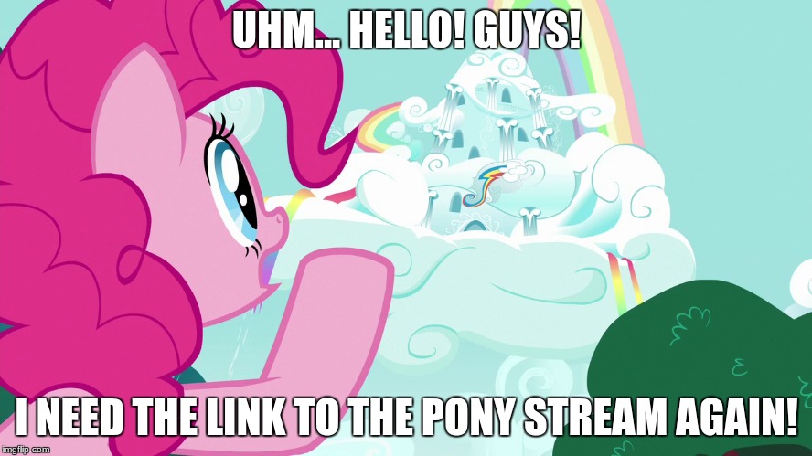 uh... I need help, fellow ponies... | UHM... HELLO! GUYS! I NEED THE LINK TO THE PONY STREAM AGAIN! | image tagged in pony stream,mlp,i need help,link to stream,memes | made w/ Imgflip meme maker