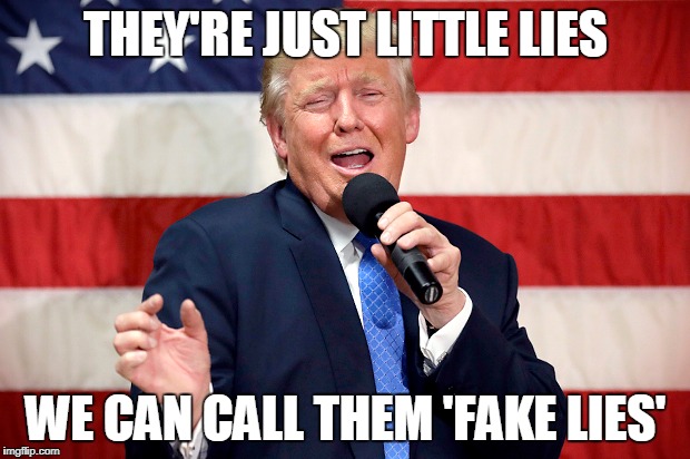THEY'RE JUST LITTLE LIES WE CAN CALL THEM 'FAKE LIES' | made w/ Imgflip meme maker