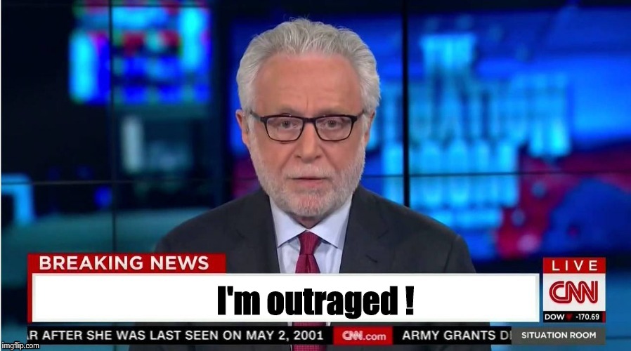 I'm outraged ! | image tagged in corporate stooge | made w/ Imgflip meme maker