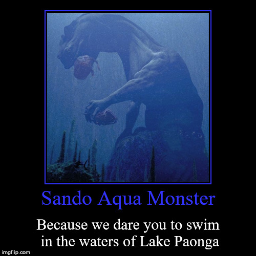 What they don't tell you when you swim in the lake at camp | image tagged in funny,demotivationals,sando aqua monster,star wars | made w/ Imgflip demotivational maker
