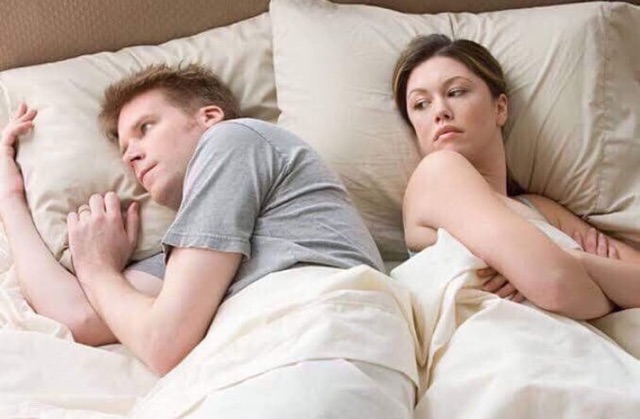 Couple thinking in bed Meme Generator Template