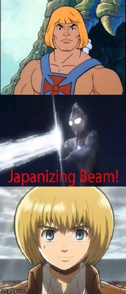 close enough? | image tagged in he-man,attack on titan,japan | made w/ Imgflip meme maker
