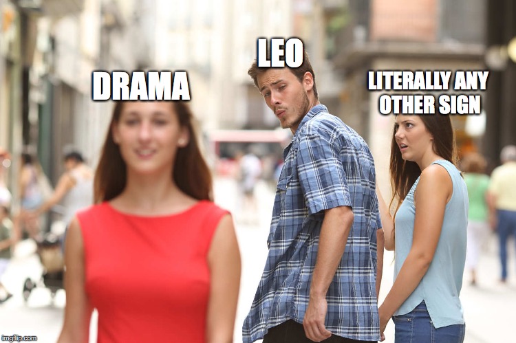  LEO; LITERALLY ANY OTHER SIGN; DRAMA | image tagged in astrology,disloyal man,leo | made w/ Imgflip meme maker
