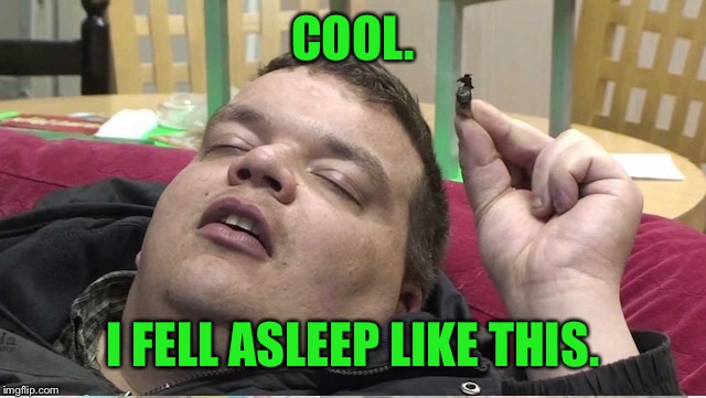 COOL. I FELL ASLEEP LIKE THIS. | made w/ Imgflip meme maker