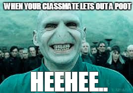 HeeHee | WHEN YOUR CLASSMATE LETS OUT A POOT; HEEHEE.. | image tagged in heehee | made w/ Imgflip meme maker