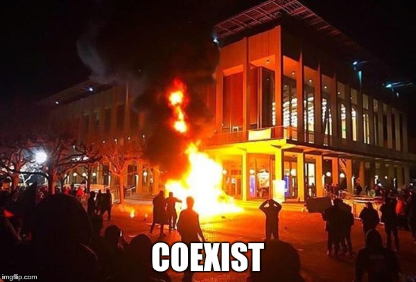 Coexist Antifa | COEXIST | image tagged in antifa,coexist,left hypocrisy,thug,communist | made w/ Imgflip meme maker