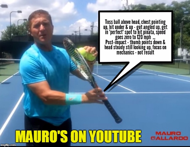 Tennis: Serve Tips | MAURO'S ON YOUTUBE | image tagged in tennis | made w/ Imgflip meme maker
