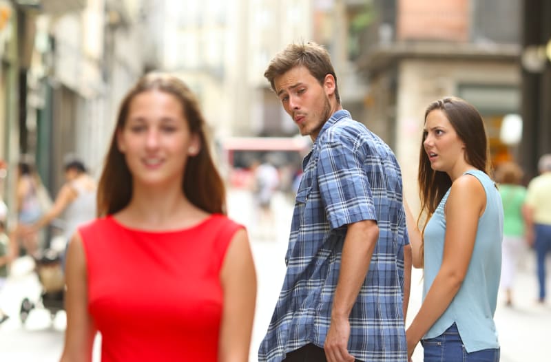 High Quality Guy looking back Blank Meme Template