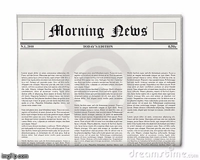 Newspaper | image tagged in newspaper | made w/ Imgflip meme maker