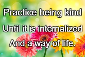 flowers | Practice being kind; Until it is internalized; And a way of life. | image tagged in flowers | made w/ Imgflip meme maker