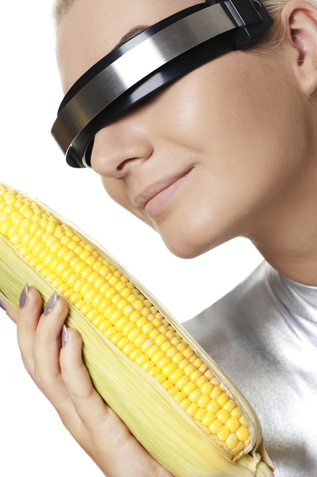 High Quality Robot Corn Lady Blank Meme Template