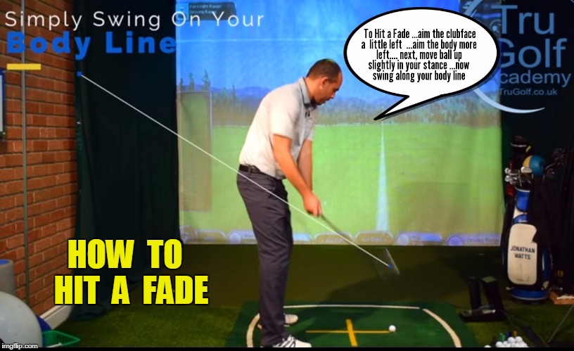 How to Hit a Fade | HOW  TO  HIT  A  FADE | image tagged in golf | made w/ Imgflip meme maker