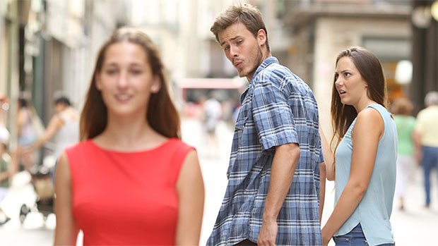 man looking at other woman clean Blank Meme Template