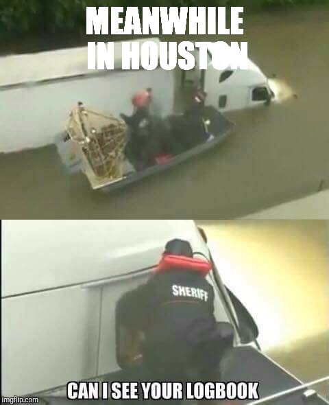 Stupid steering wheel holder | MEANWHILE IN HOUSTON | image tagged in flooding | made w/ Imgflip meme maker