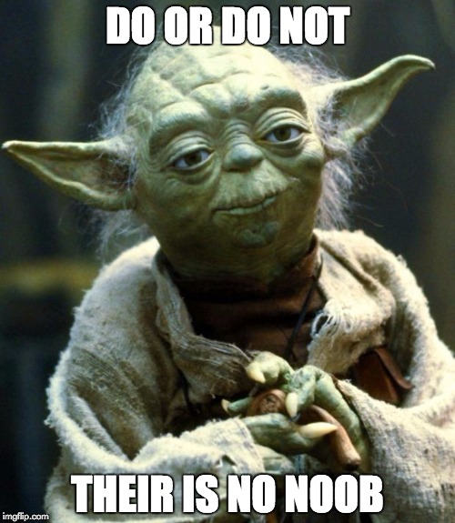 Star Wars Yoda Meme | DO OR DO NOT; THEIR IS NO NOOB | image tagged in memes,star wars yoda | made w/ Imgflip meme maker