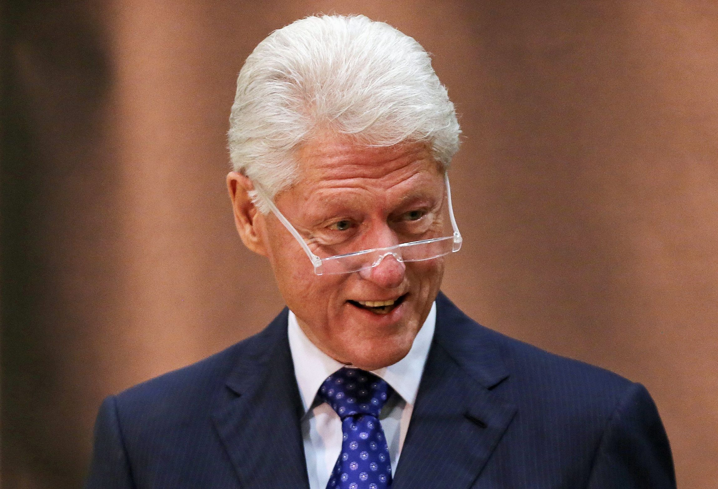 bill_clinton_laughing_glasses Blank Meme Template