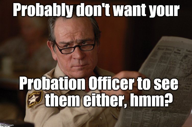 say what? | Probably don't want your Probation Officer to see       them either, hmm? | image tagged in say what | made w/ Imgflip meme maker