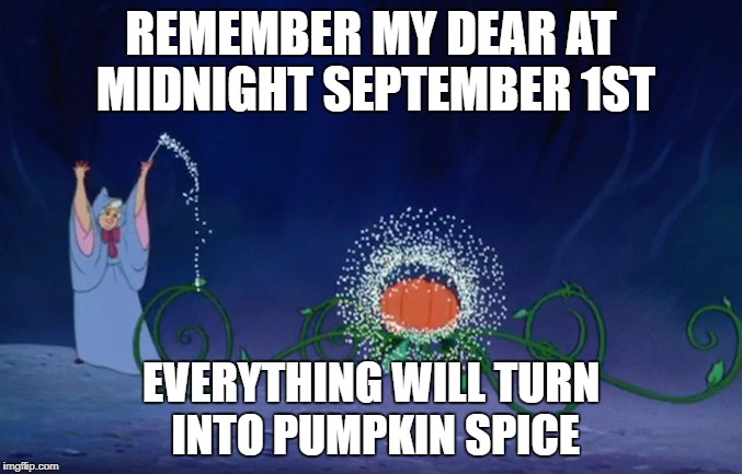 REMEMBER MY DEAR AT MIDNIGHT SEPTEMBER 1ST; EVERYTHING WILL TURN INTO PUMPKIN SPICE | made w/ Imgflip meme maker