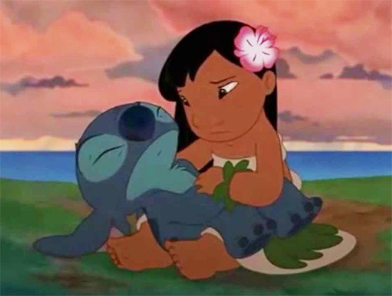 High Quality Lilo holding stitch Blank Meme Template