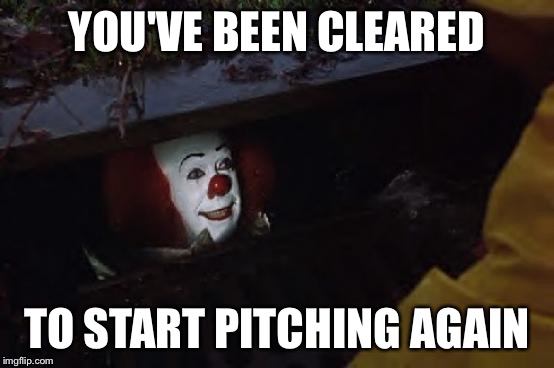 YOU'VE BEEN CLEARED; TO START PITCHING AGAIN | image tagged in tiger woods | made w/ Imgflip meme maker