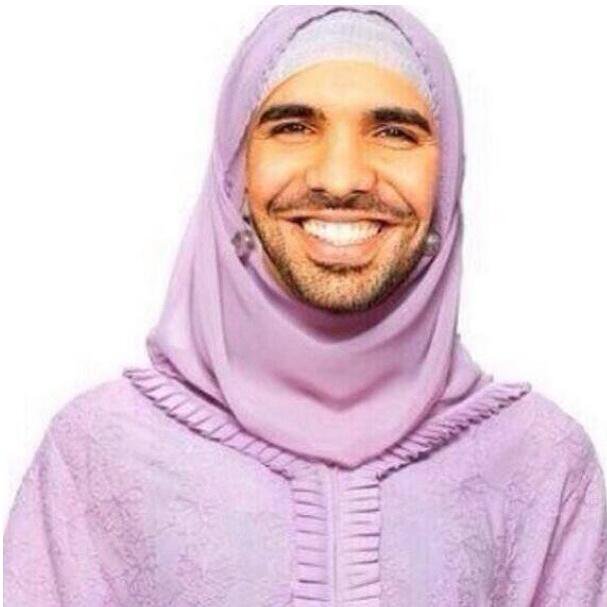 Drake Hijab Blank Meme Template