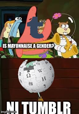 Is Mayonnaise An Instrument?  | IS MAYONNAISE A GENDER? NI TUMBLR | image tagged in is mayonnaise an instrument,tumblr,gender,gender identity,wikipedia | made w/ Imgflip meme maker