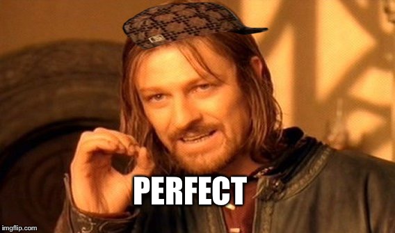 One Does Not Simply | PERFECT | image tagged in memes,one does not simply,scumbag | made w/ Imgflip meme maker