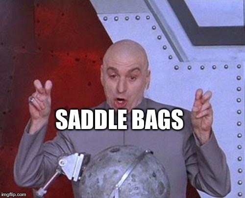 Dr Evil Laser Meme | SADDLE BAGS | image tagged in memes,dr evil laser | made w/ Imgflip meme maker