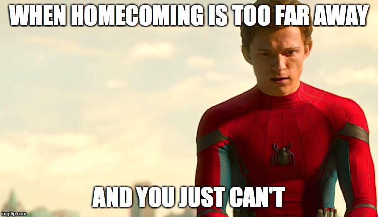 WHEN HOMECOMING IS TOO FAR AWAY; AND YOU JUST CAN'T | image tagged in sophia | made w/ Imgflip meme maker
