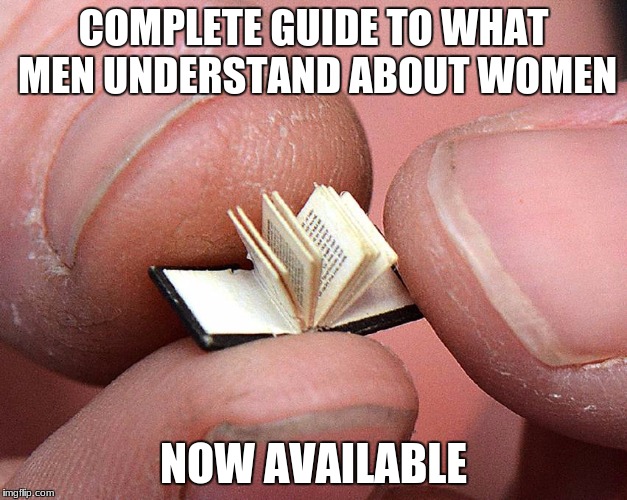 COMPLETE GUIDE TO WHAT MEN UNDERSTAND ABOUT WOMEN; NOW AVAILABLE | image tagged in women | made w/ Imgflip meme maker