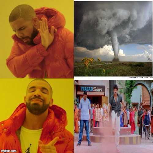 image tagged in drake hotline bling,memes,southindian movie | made w/ Imgflip meme maker