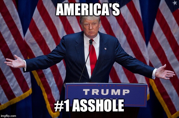 Sadly it's true  | AMERICA'S; #1 ASSHOLE | image tagged in donald trump,president trump,press conference | made w/ Imgflip meme maker