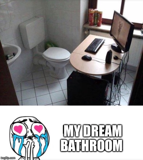 Dream toilet | MY DREAM BATHROOM | image tagged in toilet,dream,work,game,smell | made w/ Imgflip meme maker