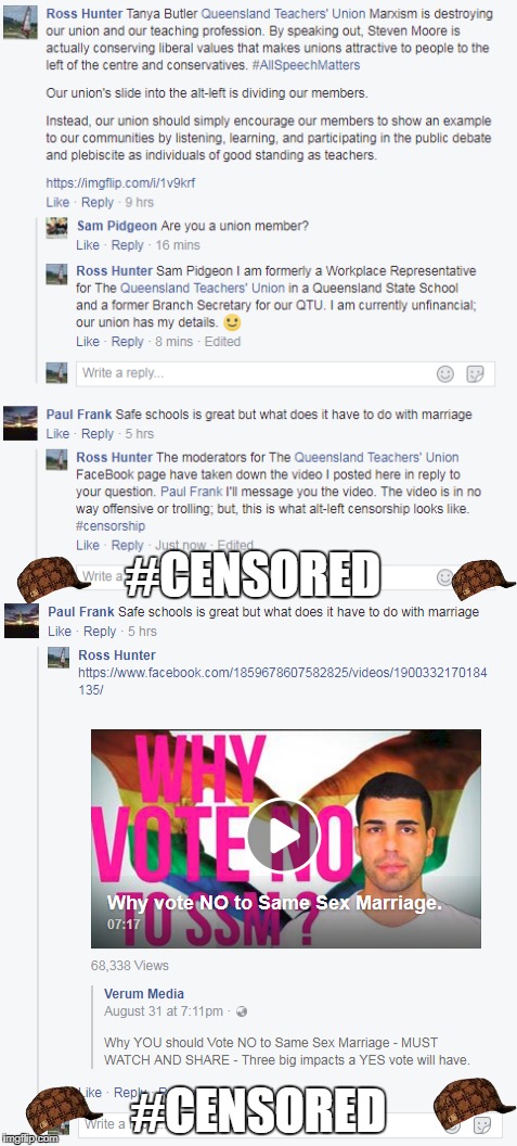 QTU Censors | #CENSORED; #CENSORED | image tagged in censorship | made w/ Imgflip meme maker