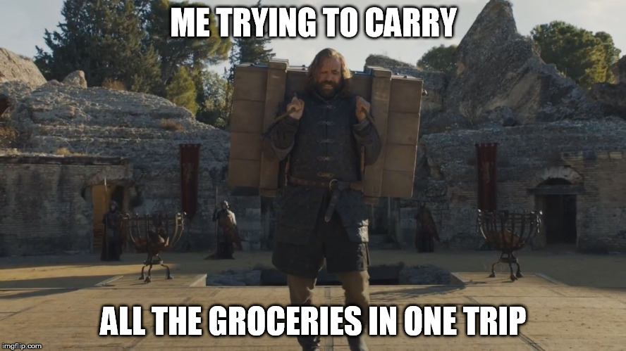 ME TRYING TO CARRY; ALL THE GROCERIES IN ONE TRIP | image tagged in me trying to carry | made w/ Imgflip meme maker