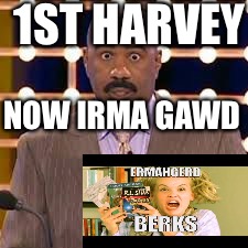 Steve Harvey cross-eyed | 1ST HARVEY; NOW IRMA GAWD | image tagged in steve harvey cross-eyed | made w/ Imgflip meme maker