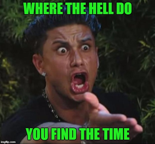 WHERE THE HELL DO YOU FIND THE TIME | made w/ Imgflip meme maker