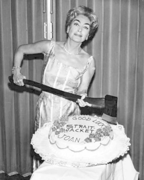 Joan Crawford Ax Cake Blank Meme Template