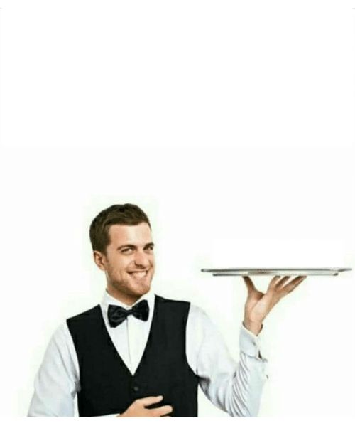 High Quality waiter Blank Meme Template