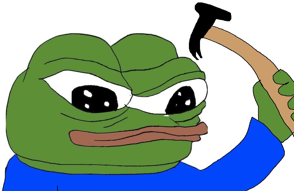 High Quality pepe the builder Blank Meme Template