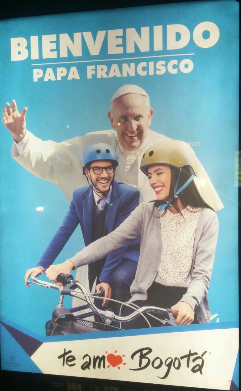 Papa Francisco en Bogotá Blank Meme Template