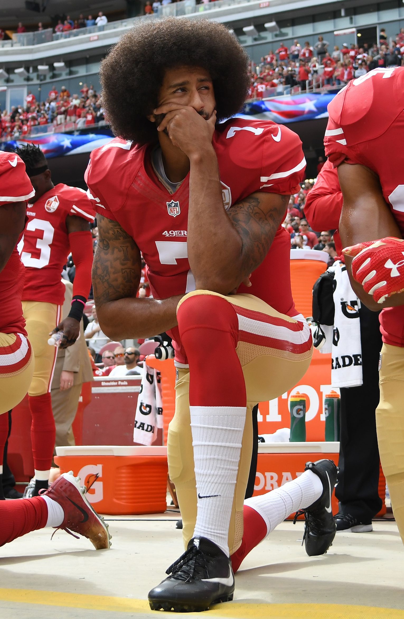 High Quality Kaepernick_kneeling Blank Meme Template