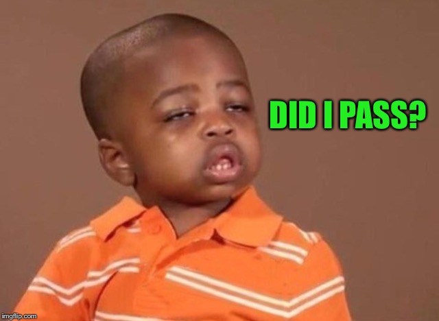 Stoner kid | DID I PASS? | image tagged in stoner kid | made w/ Imgflip meme maker