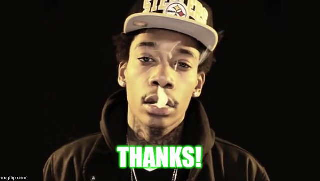 THANKS! | image tagged in stoner wiz | made w/ Imgflip meme maker